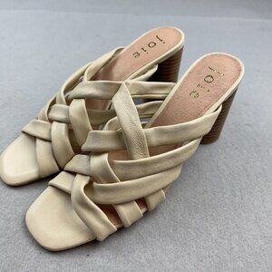 Joie Strappy Lace Up Sandals Beige Size 8.5